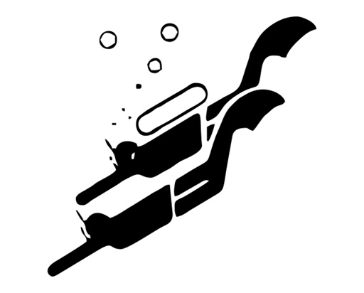 Printy 4924 Tauchstempel 19 Taucherstempel Paartaucher SCHWARZ BLAU